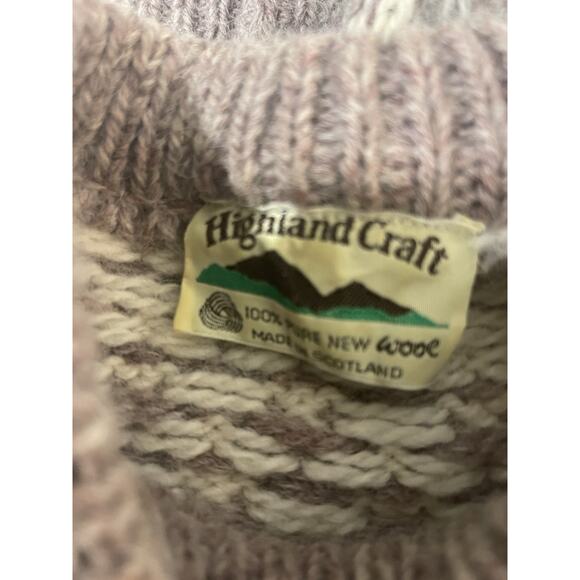 Vintage Highland Craft Sweater Cardigan Wool Nordic Made in Scotland Women Small - Picture 8 of 10